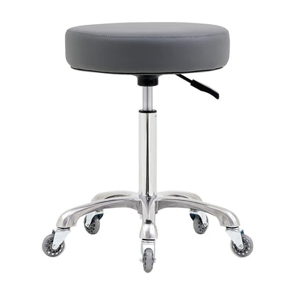 Ainilaily Rolling Stool with Wheels, Heavy Duty 400 lbs Stool for Shop Guitar Lab Tattoo Workbench Medical, Adjustable Swivel Chair (Grey)