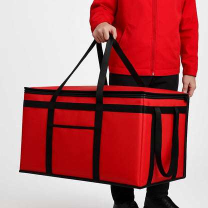 musbus 5 PACK RED extra large XXXL Insulated Food Delivery Bag Cooler Bags Keep Food Warm Catering Therma for doordash Catering Cooler Bags Keep Food Warm Catering Therma Catering Shopper hot XXXL