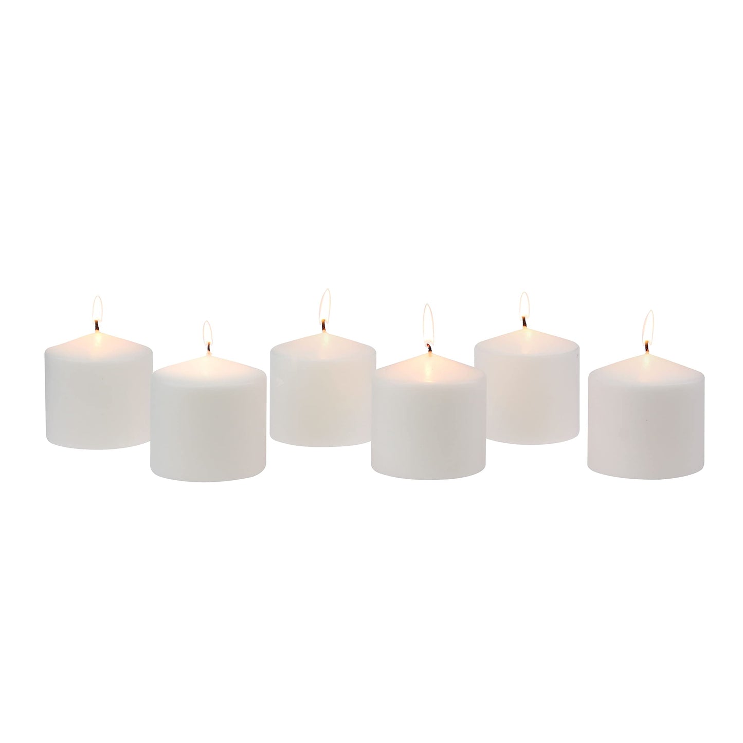 Stonebriar Unscented White Tall Pillar Candles, 18 Hour Burning Candle Pillars, Perfect for Decor, Weddings, Emergencies 3" X 3", 6 count