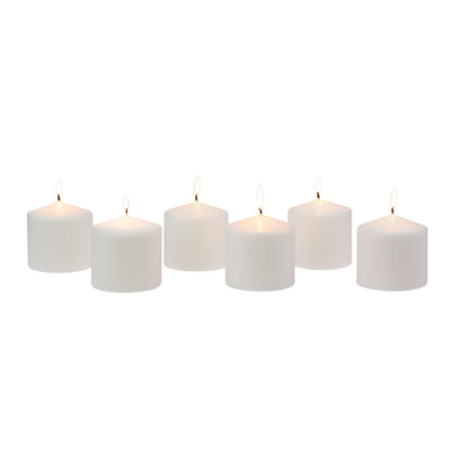 Stonebriar Unscented White Tall Pillar Candles, 18 Hour Burning Candle Pillars, Perfect for Decor, Weddings, Emergencies 3" X 3", 6 count