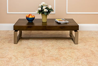 Tivoli Self Adhesive Vinyl Floor Tiles, 45 Tiles - 12" x 12", Light Oak Plank-Look - Peel & Stick, DIY Flooring for Kitchen, Dining Room, Bedrooms, Basements & Bathrooms by Achim Home Decor