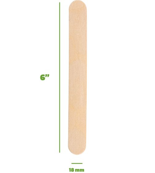 Gusto [1000 Count] Jumbo 6 Inch Wooden Multi-Purpose Popsicle Sticks, Craft Sticks for ICES, Ice Cream, Waxing, Tongue Depressor Wood Sticks -(Formerly Comfy Package)