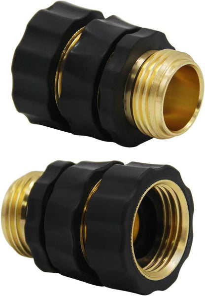 Twinkle Star Garden Hose Fitting Quick Connector Set - 3/4 Inch Male & Female Adapters (4 Pack)