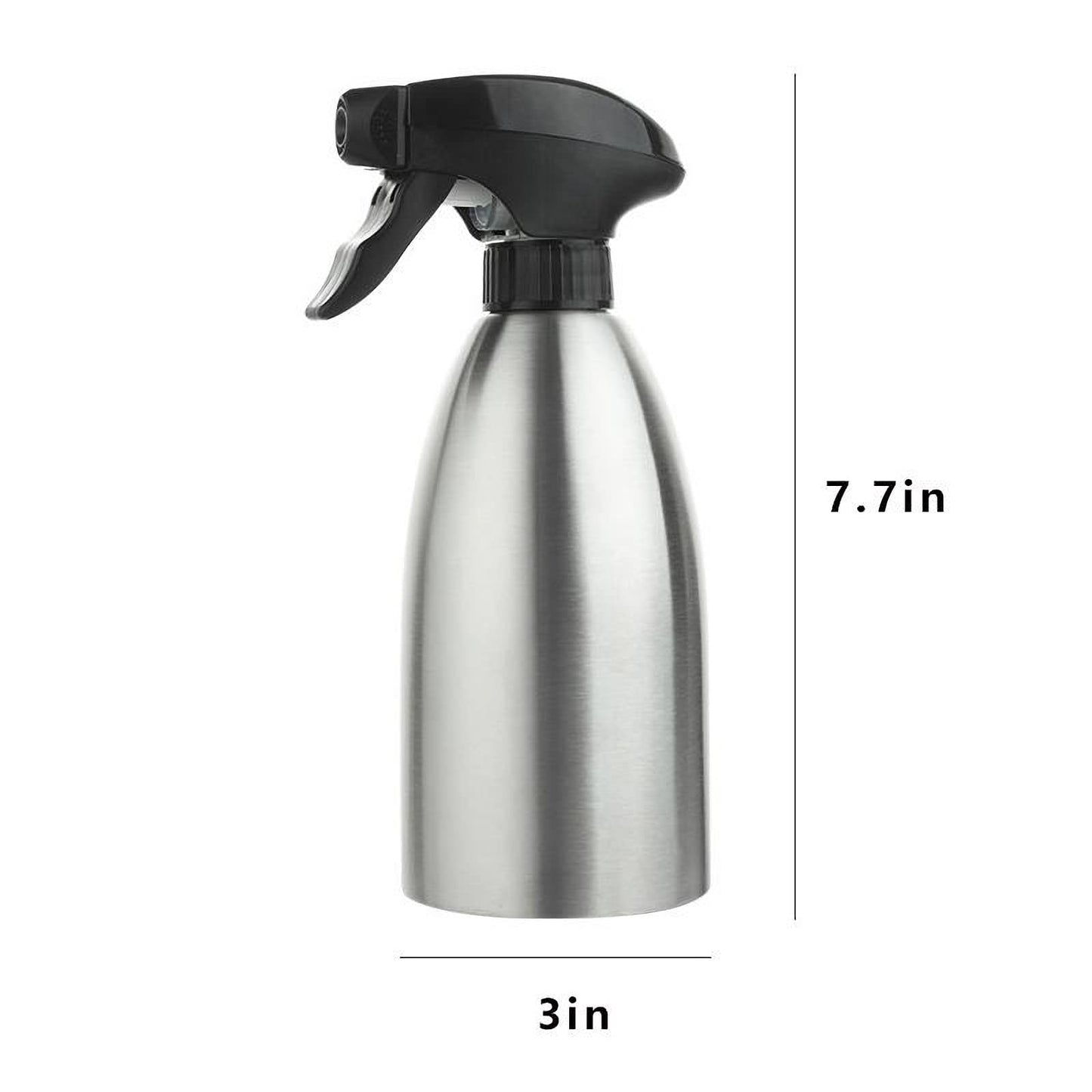 Stainless Steel Olive Oil Sprayer Bottle, 17 Oz/500ml Sauce Vinegar Sprayer Dispenser, Water Sprayer Bottle,Kitchenware Tools for Cooking, Frying, BBQ and Grilling