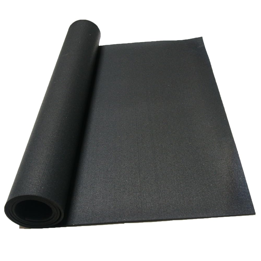 Rubber-Cal Recycled Rubber Flooring Roll - 1/4 in. x 4 ft. x 9 ft. - Black