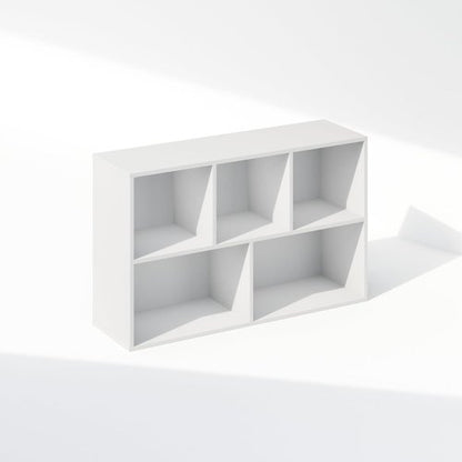 Furinno 5-Cube Closet Organizer - Reversible Storage Shelves for Bedroom | White, 9.4 x 19.5 x 31.5