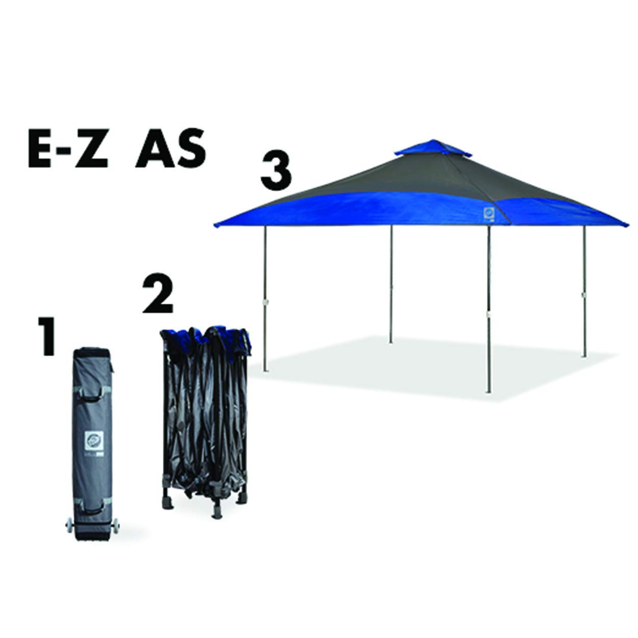 E-Z UP Spectator Instant Shelter Canopy, 13' x 13' with 169 sq ft of Shade, Vented Roof, Royal Blue Dual Tone