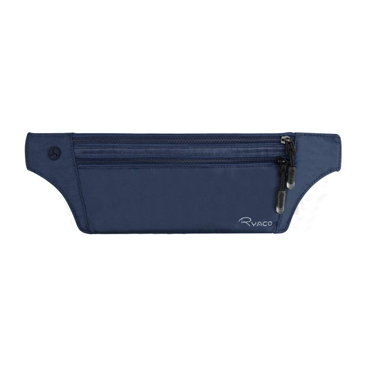 Ryaco Money Belt for Travel, Slim Passport Holder RFID Blocking Hidden Wallet Travel Essentials Pouch Women Men with Adjustable Strap Waist Bag to Protect Cash, Credit Cards and Travel Documents