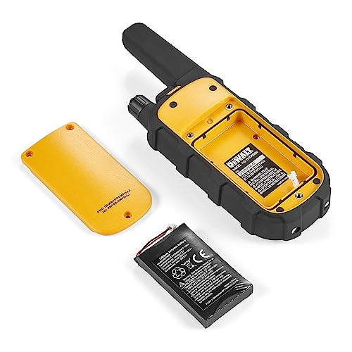 DEWALT DXFRS800 FRS Walkie Talkies Long Range 2 Way Radio, 2 Watt, Waterproof & Rechargeable, 2 Pack