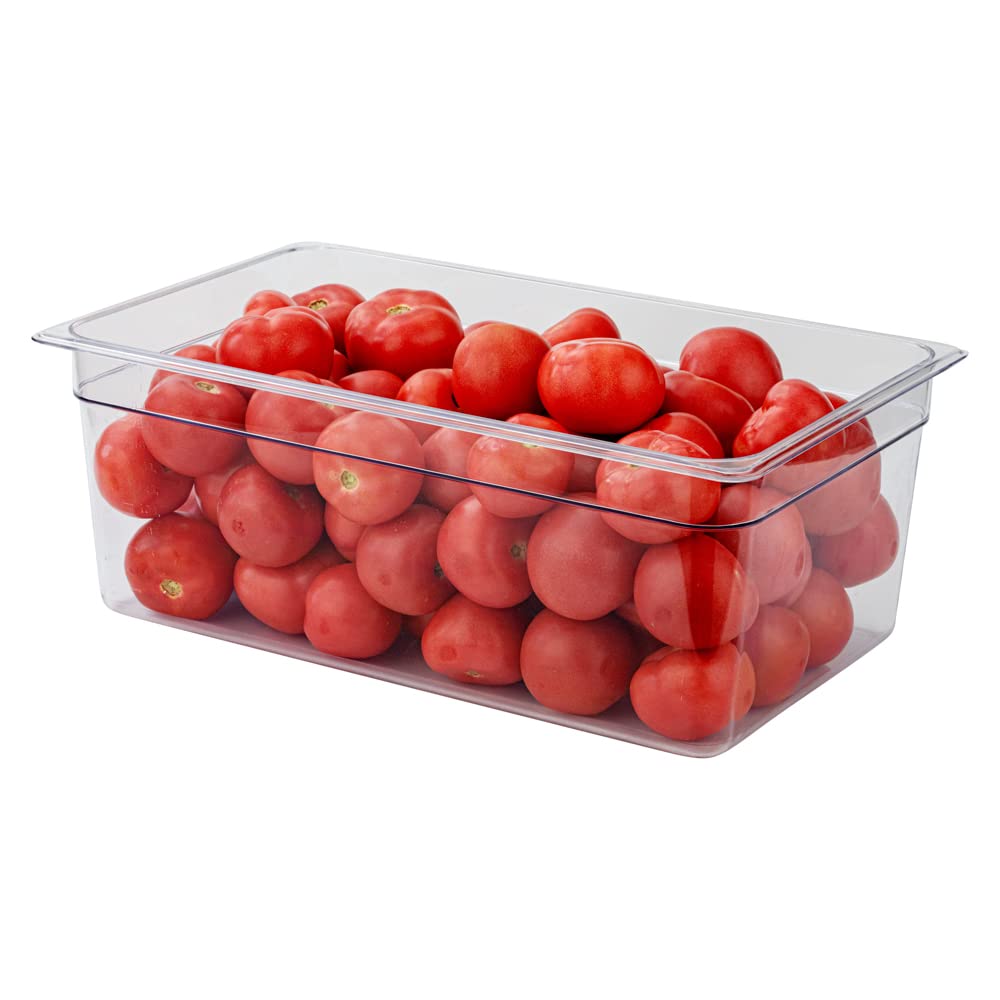 Restaurantware-Full Size Food Storage Containers, 10 8 Inch Deep Proofing Boxes - Rectangle, Graduated Measurements, Clear Plastic Food Grade Storage Containers, Dishwashable, Lids Sold Separately