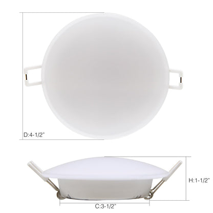 Homdec RV LED Recessed Down Light, 4.5 Inch, 12V Puck Light, Metal, 3500K Warm White, Model RVR4HN-34,