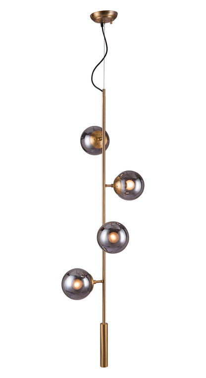 Zuo Zatara Ceiling Lamp, Brass Steel, Gold Finish, Model 56111