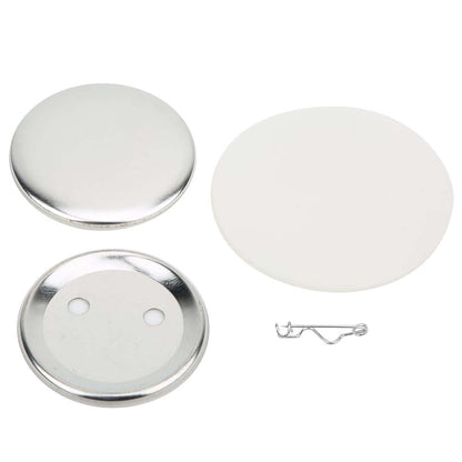100 Sets 56mm Badge Pin Button Parts, Badge Making Supplies Crafts Materials for Button Maker Machine
