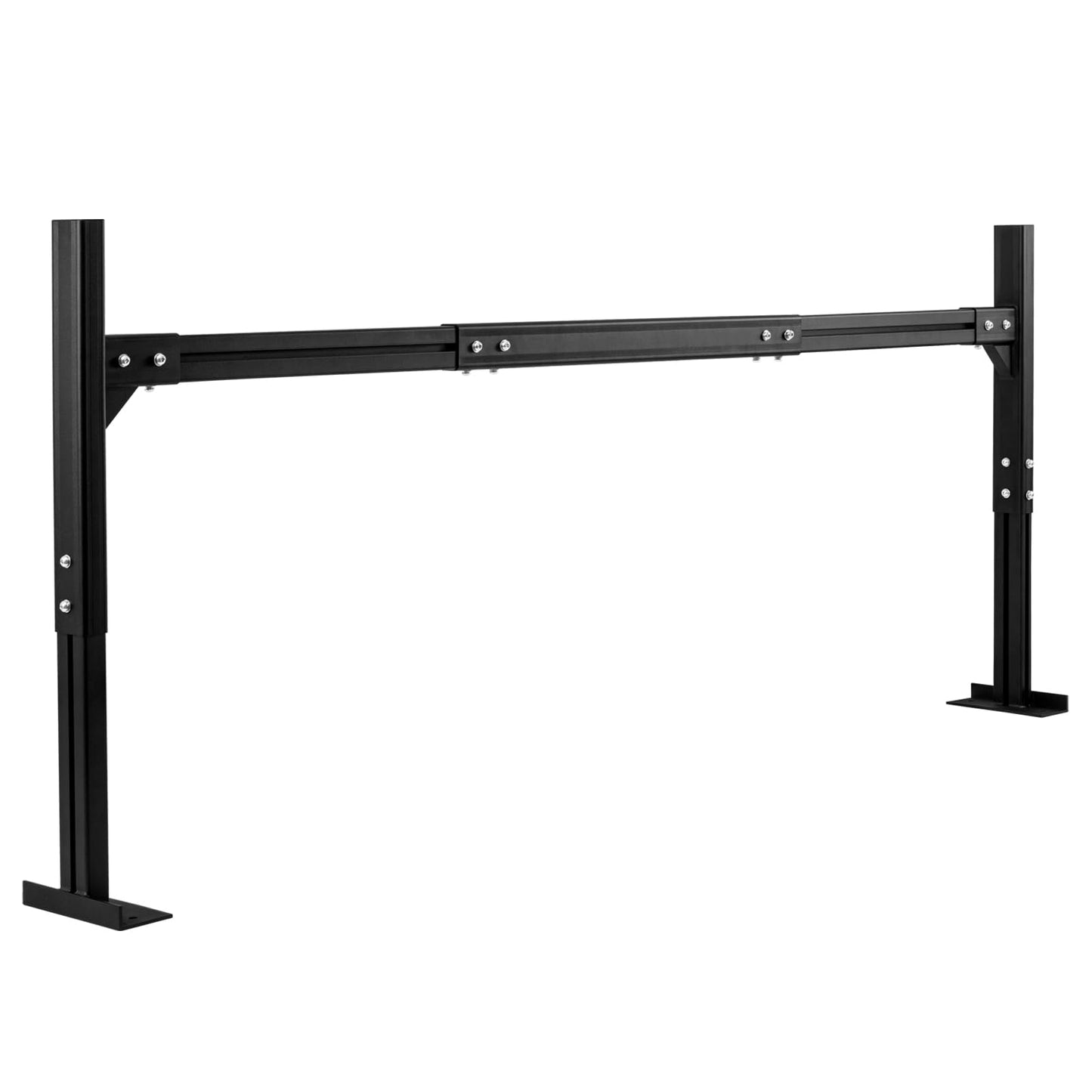 LMYYGOO Adjustable Truck Ladder Rack, Universal Trailer Rack - Width & Height Adjustable Aluminum Rack with 800LB Capacity & 2 Straps for Lumber, Ladders, Kayak