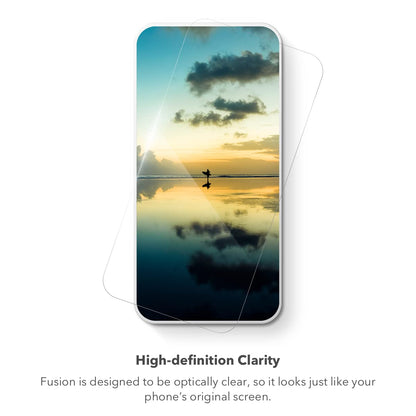 ZAGG InvisibleShield Fusion Curve with D3O for Samsung Galaxy S22 Ultra – Flexible Hybrid Screen Protection – Strengthened with D3O – Extreme Impact and Scratch Protection – for Curved Screens