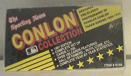 1991 Conlon Baseball Trading Cards Set with Stats