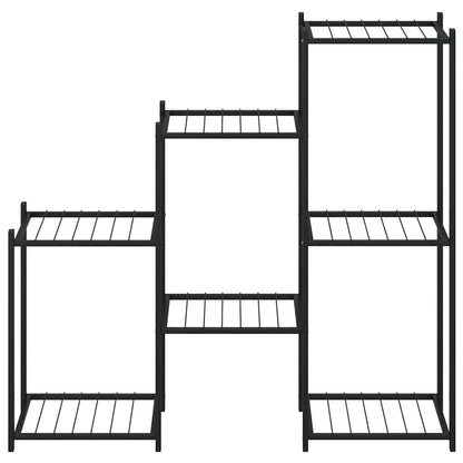 MBDRKVGF 5-Tier Metal Flower Stand, Indoor Outdoor Plant Shelf for Corner, Black Iron Display Rack for Living Room Balcony, Modern Vertical Tiered Plant Holder