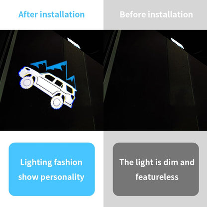 akarin 2 PCS LED Car Door Logo Lights Compatible for 4Runner 2010-present Blue Laser Welcome Light Puddle Lamp