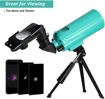 Maksutov-Cassegrain Telescope for Adults Kids Astronomy Beginners, Sarblue Mak60 Catadioptric Compound Telescope 750x60mm, Compact Portable Travel Telescope, with Tabletop Tripod Phone Adapter