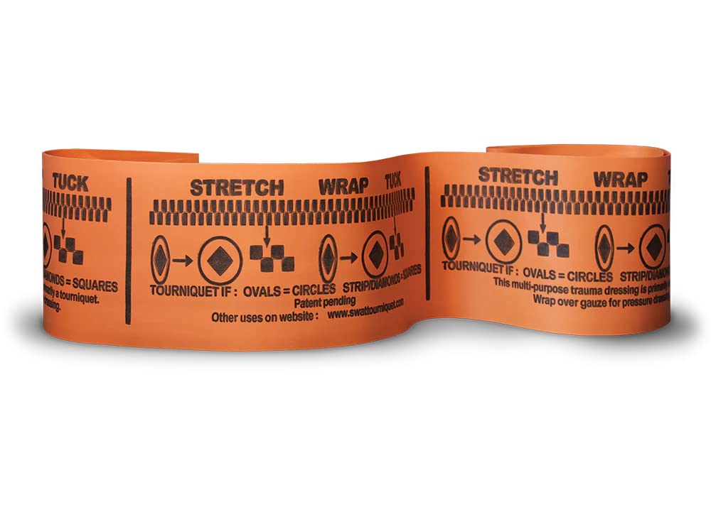 SWAT-T Tourniquet Orange by Safeguard Medical, Emergency First Aid Equipment for Massive Hemorrhage Control Made in The USA (Pack of 10)