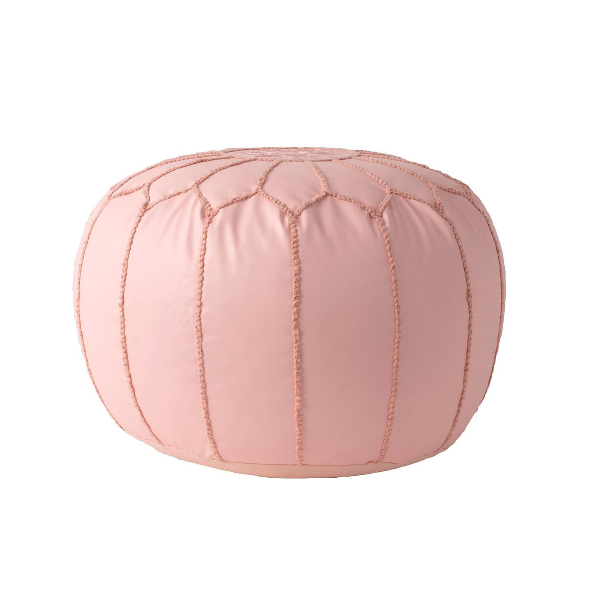 nuLOOM Classic Moroccan Faux Leather Filled Ottoman Pouf