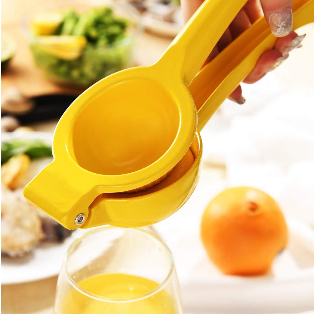 Y-ME Manual Citrus Juicer - Professional Lemon & Lime Squeezer Kitchen Tool | Yellow Metal Design