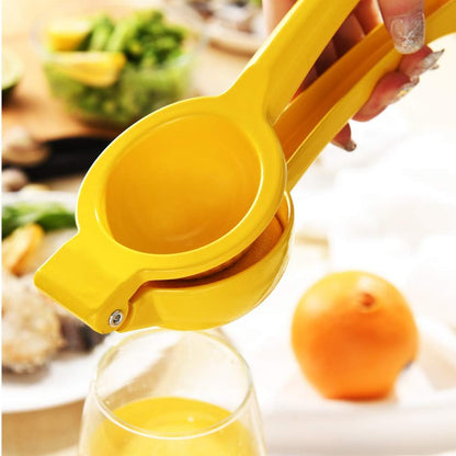Y-ME Manual Citrus Juicer - Professional Lemon & Lime Squeezer Kitchen Tool | Yellow Metal Design