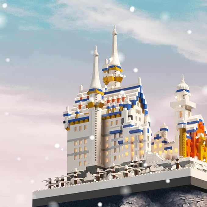 Famous Architecture ModelMicro Blocks Building SetsGermany Swan Stone Castle 2800+ PCS Mini Bricks Building Blocks Gift for Adults and Teens