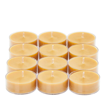 PartyLite Set of 12 Tea Lights Candles, Cedar Patchouli Scent, Aromatherapy Scented Candles Gift Set, Up to 4 to 6 Hours Burn Time