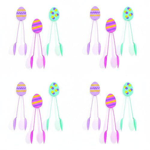 Fun Express Easter Egg Dying Tongs, 12 Pieces, Great For Kids Mess Free Crafts for Easter, Daycare, School and Home Supplies