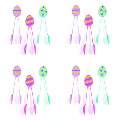 Fun Express Easter Egg Dying Tongs, 12 Pieces, Great For Kids Mess Free Crafts for Easter, Daycare, School and Home Supplies