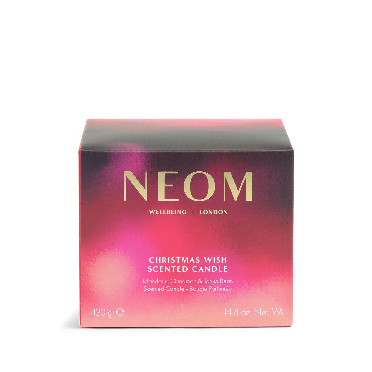 NEOM Christmas Wish Candle, 3 Wick | Mandarin, Cinnamon & Tonka Bean I Made with 100% Naturally derived Wax I Designed to Help You Relax and Unwind I Expertly Blended I Hand Finished