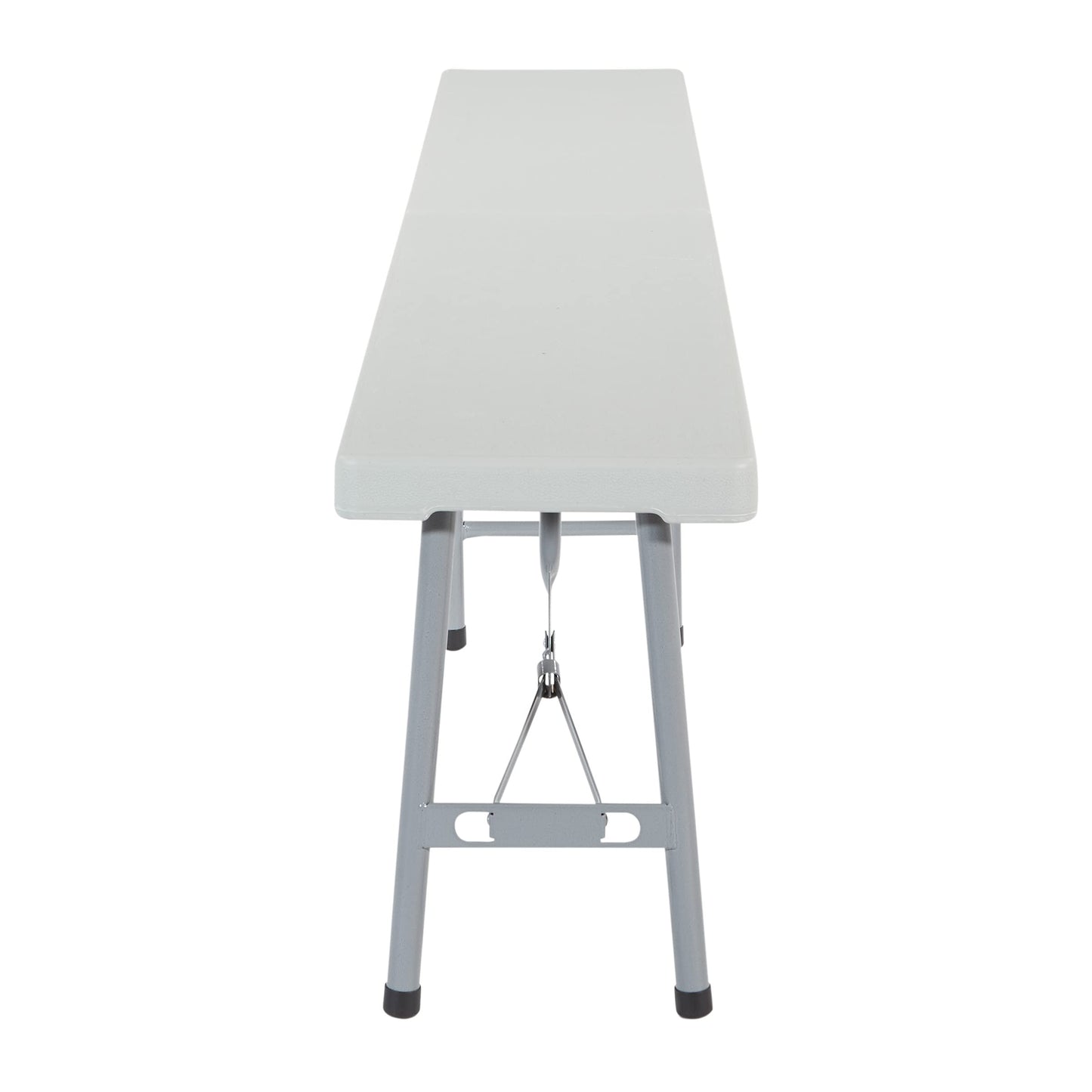 Office Star Resin 6 Foot Folding Bench and 6 Foot Resin Center-Folding Portable Table