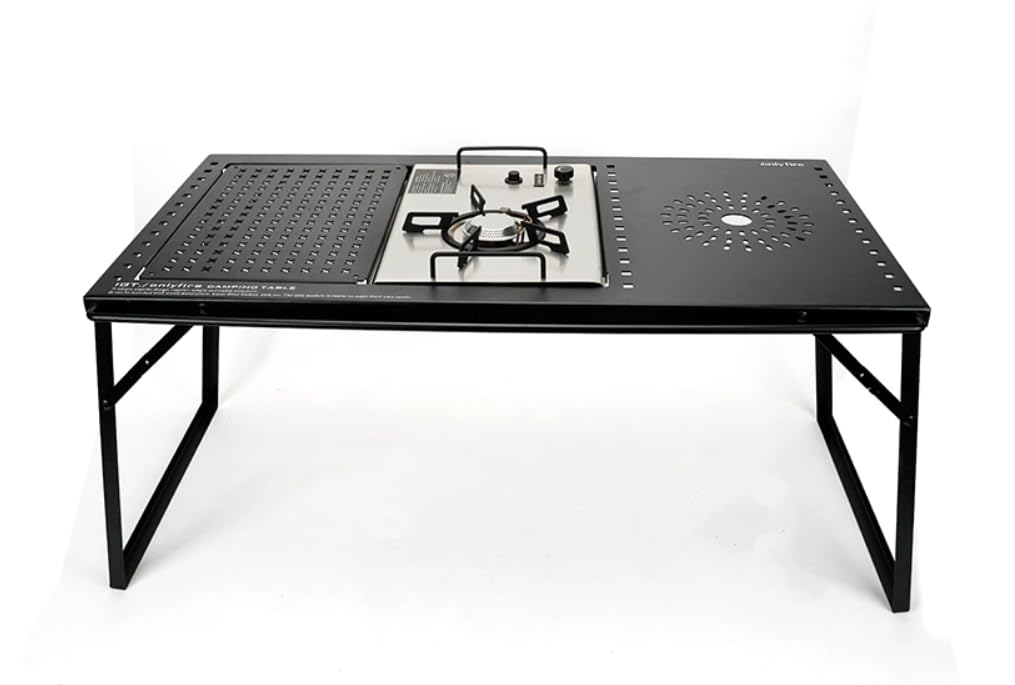 ONLYFIRE OUTDOOR LIVING IGT Camping Table Kit with Propane Gas Stove & Carry Bag, Portable Folding Camp Table, IGT Unit Combination Combo for Picnic, RV, Tailgating, Patio, Backyard, GS337