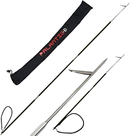 Scuba Choice Carbon Fiber 7' Travel Spearfishing 3-Piece Pole Spear Single Flopper Tip, One Size, Black