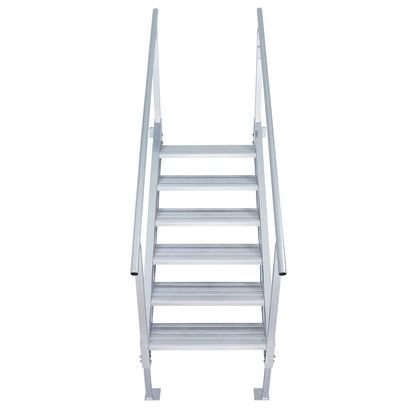 Extreme Max 3005.4281 Jumbo-Tread Universal Mount Dock Stairs with Railing - 6-Step