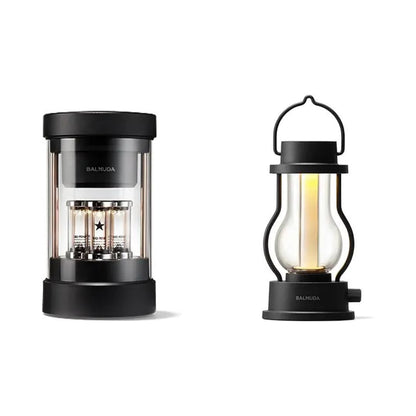 BALMUDA Combo Pack in Black | The Speaker & The Lantern | Rechargeable Portable Bluetooth Speaker & Rechargeable LED Lantern