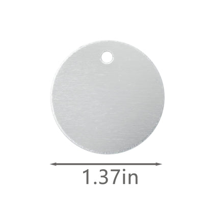 StayMax Round Aluminum Blank Tags Stamping Blanks Engraving Blanks 25 Pack (Siver)