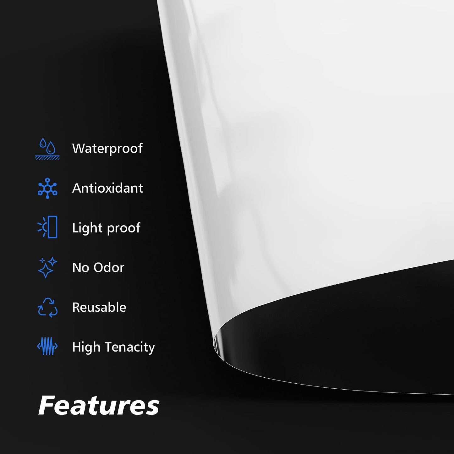 Crawl Space Vapor Barrier - 10 mil (12' x 100'), Thick Plastic sheeting, Drop Cloth Moisture Barrier Covering for Crawl Space Encapsulation, Blackout Plastic Painters Tarp, Black and White Panda Film