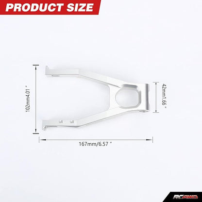 for Losi Promoto MX 7075 Rear Swing Arm Adjustable Wheelbase 1/4 Motorcycle RTR Pro Circuit Club MX Upgrades RCAWD Aluminum Parts # LOS264000 Silver