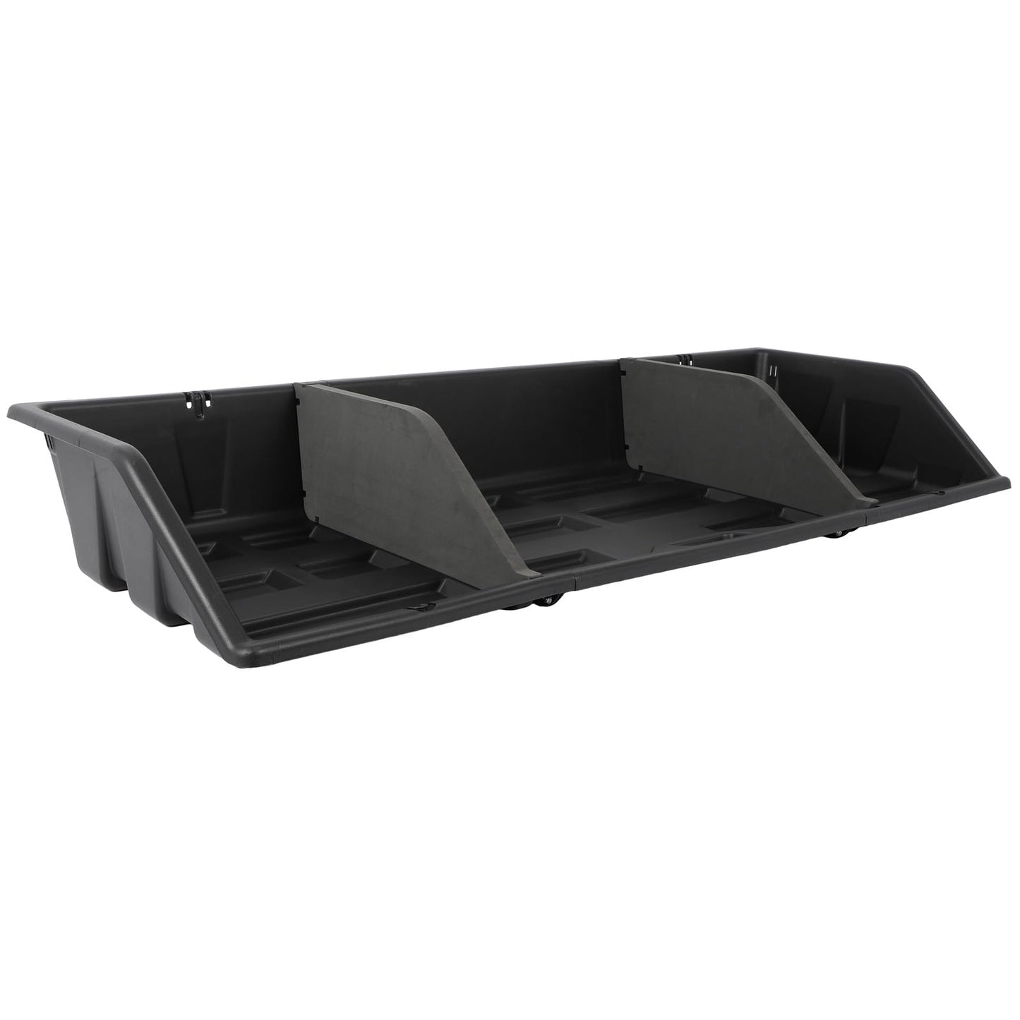 SCITOO 56" PP|Plastic Truck Bed Tool Box,Heavy Duty Crossover Storage for Most Full Size Pickups,Lockable Weatherproof Chest,Fits 56"WX10"DX10"H Truck Beds,Easy Access to Load and Unload