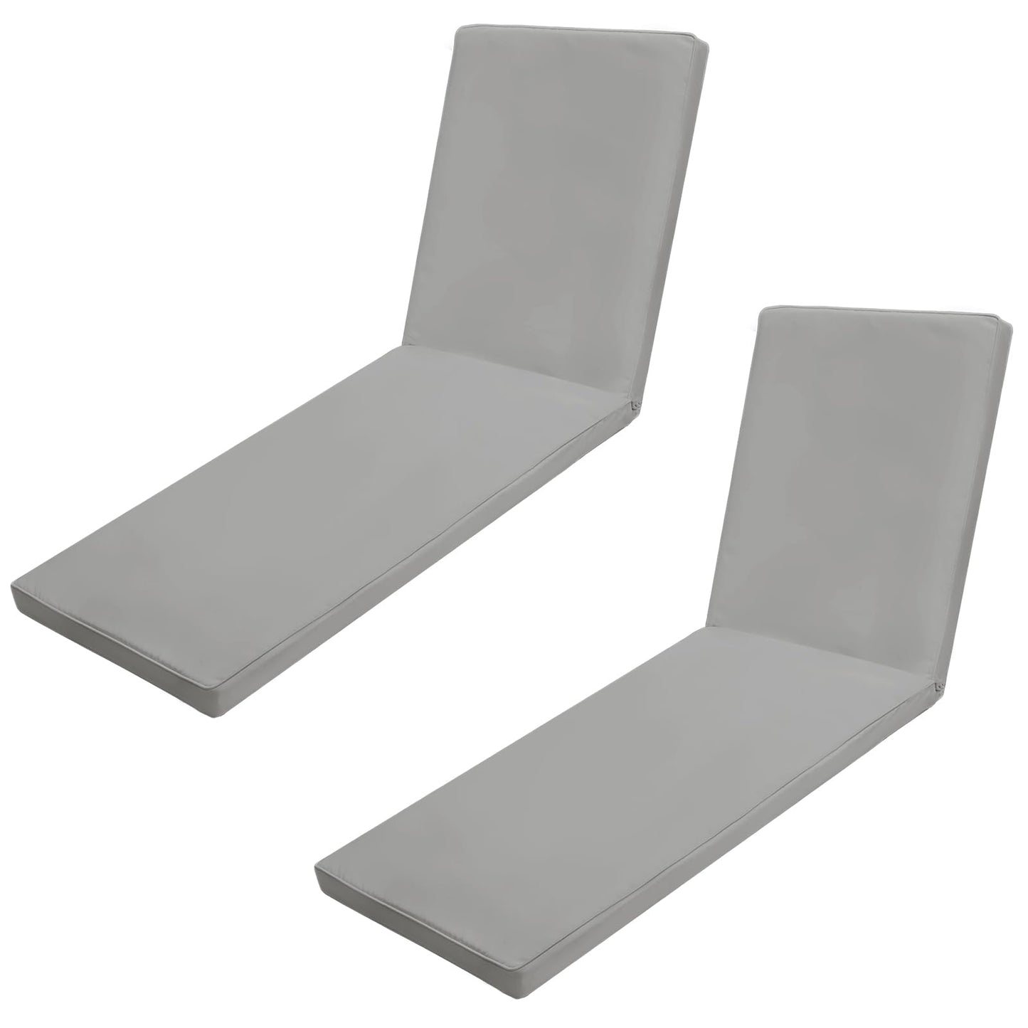 Iheqard Outdoor Chaise Lounge Cushions for Patio, 72"x22"x3" Lounge Chair Cushions Set of 2, Waterproof Replacement Seat Cushions for Outdoor Furniture