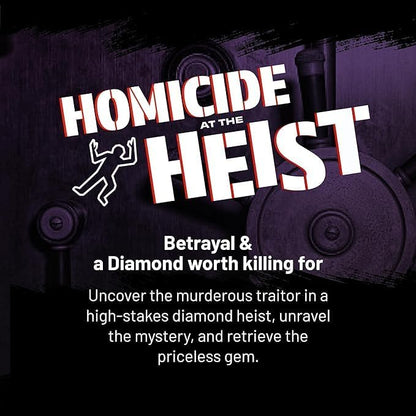 Hunt a Killer: Homicide at The Heist Solve the Murder of a Brilliant Jewel Thief Murder Mystery Game for Adults Perfect for True Crime Fans Mystery Box for Game Night Designed 1+ Players Ages 14+