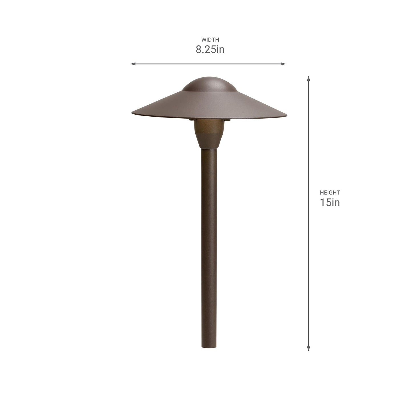 Kichler 15410AZT Path & Spread 1-Light 12V, Textured Architectural Bronze