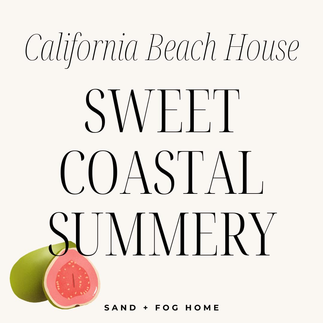 Sand + Fog Scented Candle - California Beach House – Additional Scents and Sizes – 100% Cotton Lead-Free Wick - Luxury Air Freshening Jar Candles - Perfect Home Decor – 12oz
