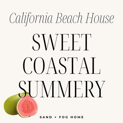Sand + Fog Scented Candle - California Beach House – Additional Scents and Sizes – 100% Cotton Lead-Free Wick - Luxury Air Freshening Jar Candles - Perfect Home Decor – 12oz