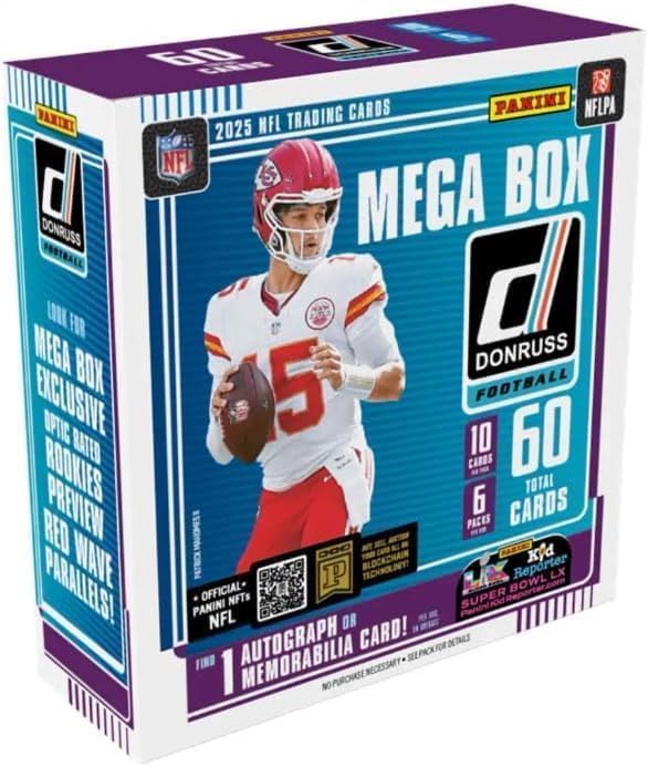 2025 Donruss Football Mega Box (60 Cards/Per Box)