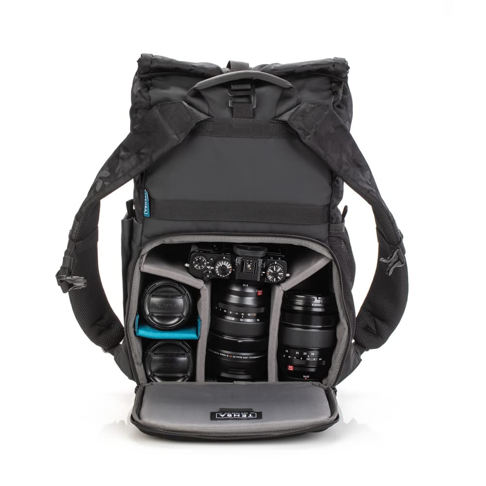 Tenba Fulton v2 14L All Weather Backpack for Mirrorless and DSLR cameras and lenses – Black/Black Camo (637-735)