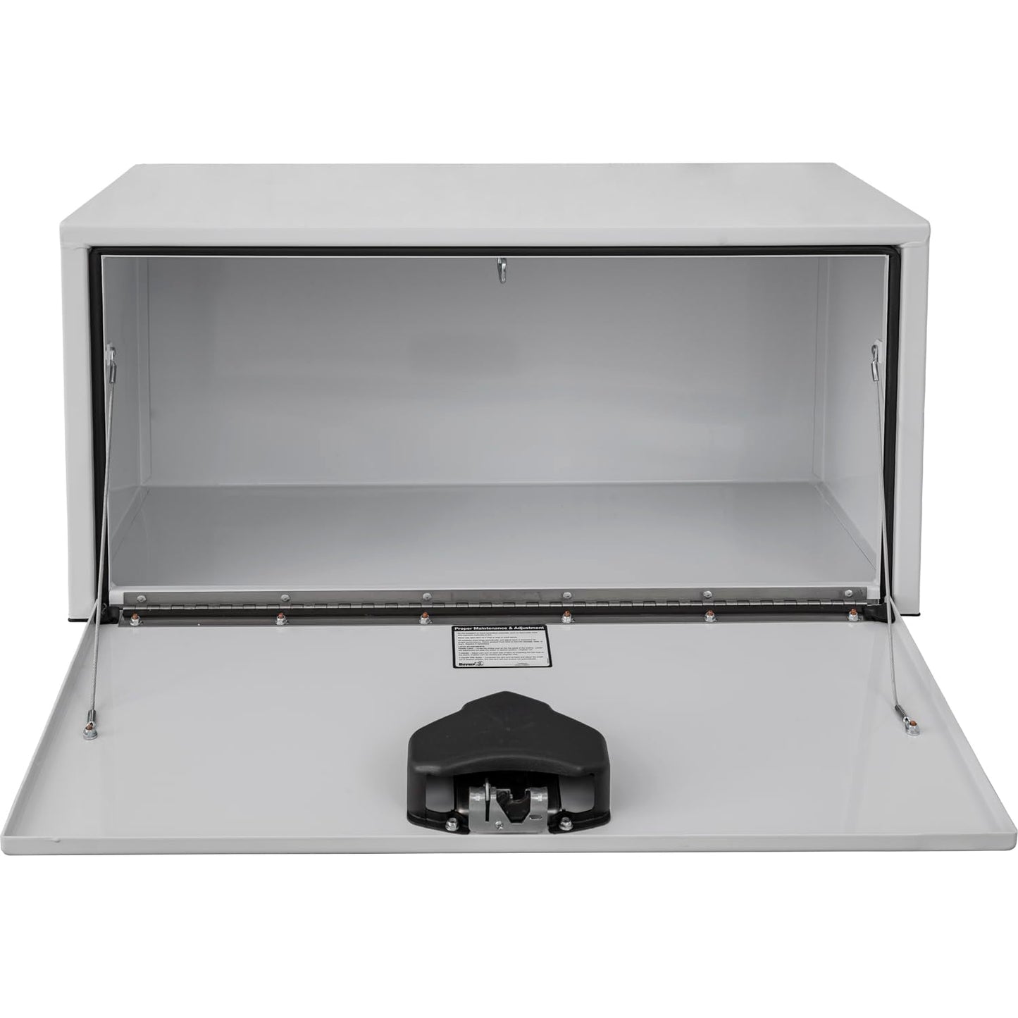Buyers Products 1702200 Steel Underbody Truck Box with Lockable Paddle Latch, 18x 18x 48 Inch, for Work/ Utility Truck, Truck Storage and Organizer, Made in the USA, White