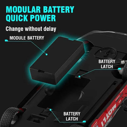 RC Drift Car 1:14 4WD 40KM/H High Speed RC Racing Car with LED Lights 2 Batteries Drifting and Racing Tires for Adults (Red)